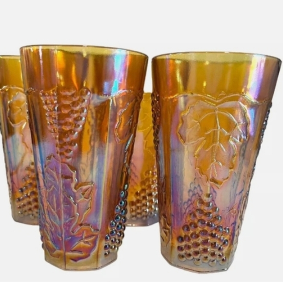 Iridescent Amber Glasses Set - Picture 3 of 4